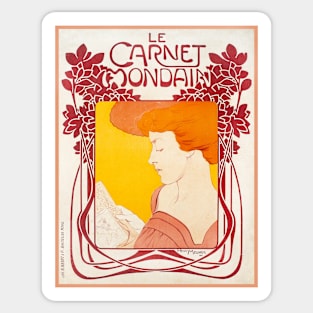 Le Carnet Mondain, 1901 Sticker